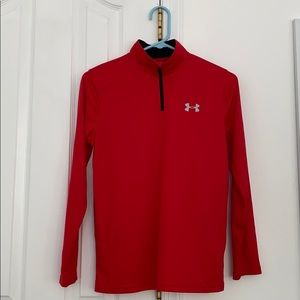 BOYS Under Armour 3/4 Zip Long Sleeve Pullover